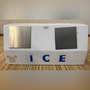 Ice Freezer Merchandiser Collectible Metal Piggy Bank Vintage